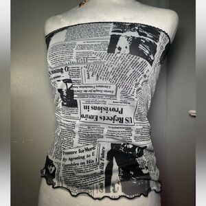 Princess Polly Monochrome Textured Tube Top